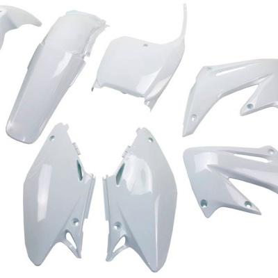 Conjunto de peças plásticas brancas para moto