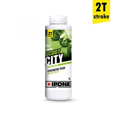 frasco de óleo para motor IPONE Scoot City Synthetic Plus 1 litro para motores 2T