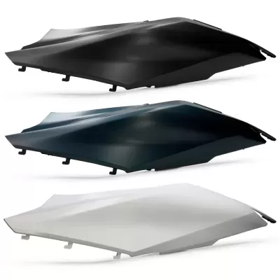 Tampas de plástico para motocicleta em três cores diferentes