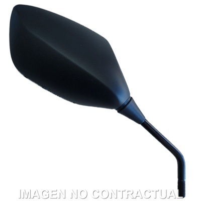 Espelho retrovisor esquerdo para motocicleta preto