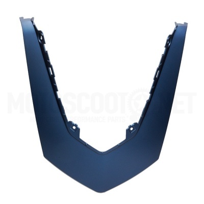 Carenagem azul escuro em forma de V para mota