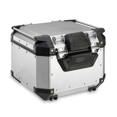 Mala de transporte quadrada de alumínio com pega preta