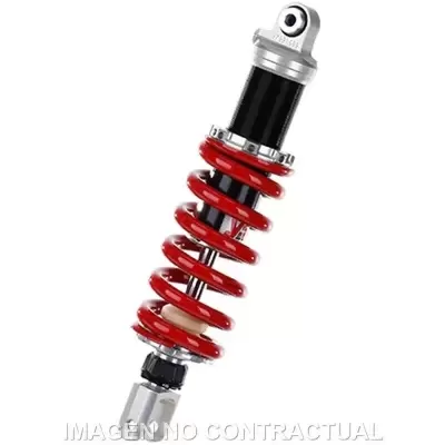 Amortecedor de suspensão com mola vermelha e corpo metálico