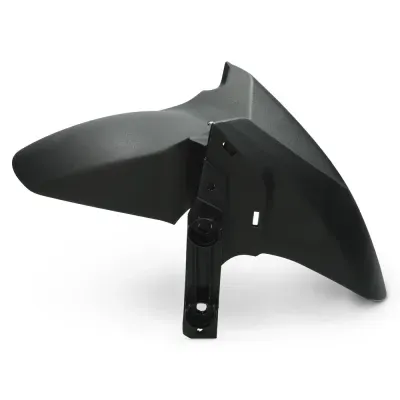 Para-lamas dianteiro de mota em plástico preto fosco
