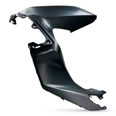 Painel lateral preto de motocicleta em plástico