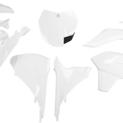 Conjunto de peças plásticas brancas para mota
