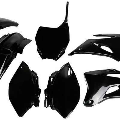 Peças plásticas pretas para mota, 7 unidades