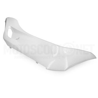 Capa branca para assento de mota com abertura e design aerodinâmico
