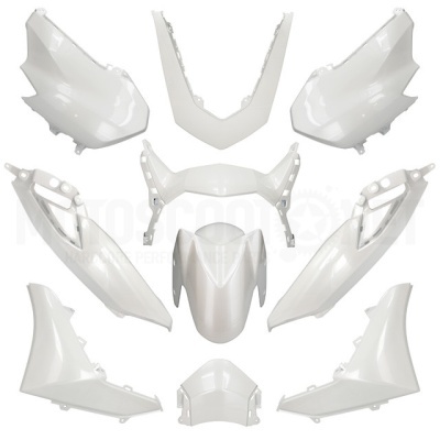 Conjunto de peças de carenagem para motocicleta em branco