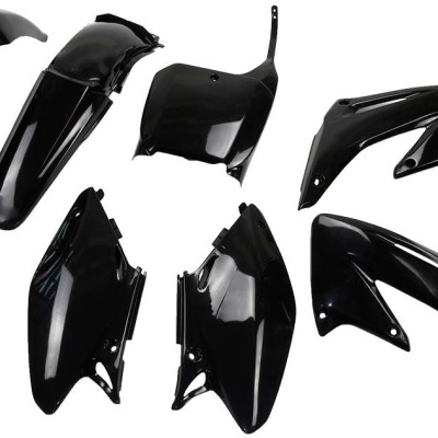 Peças plásticas pretas para moto com acabamento brilhante