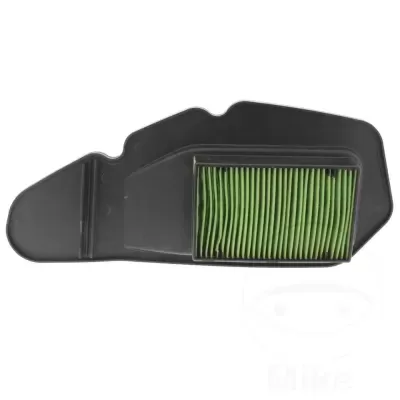 Filtro de ar automóvel com carcaça preta e filtro verde