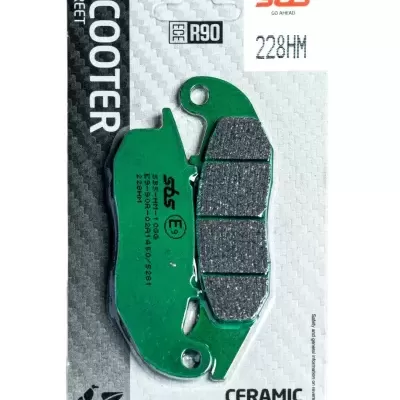 Pastilha de travão cerâmica verde para scooter SBS