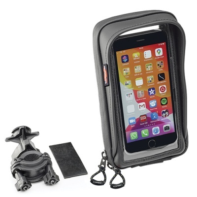 Suporte de smartphone para bicicleta preto com suporte e esponja auxiliares