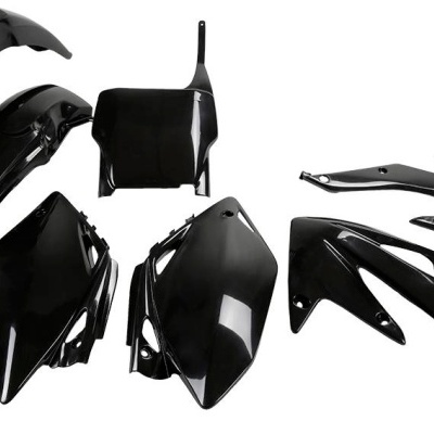 Conjunto de peças plásticas para mota em preto brilhante