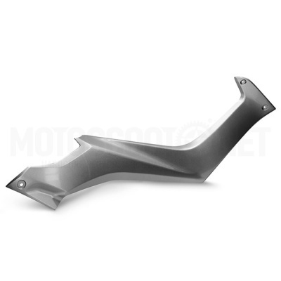 Carenagem cinza prateada para motocicleta com orifícios de fixação