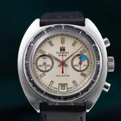 Relógio Tissot Swiss Navigator com bracelete preta