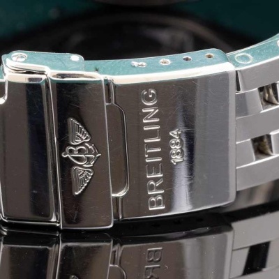 Pulseira metálica prateada para relógio com fecho BREITLING 1884