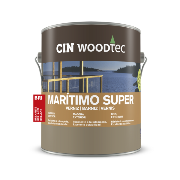 Lata de verniz CIN WOODtec Marítimo Super para madeira exterior