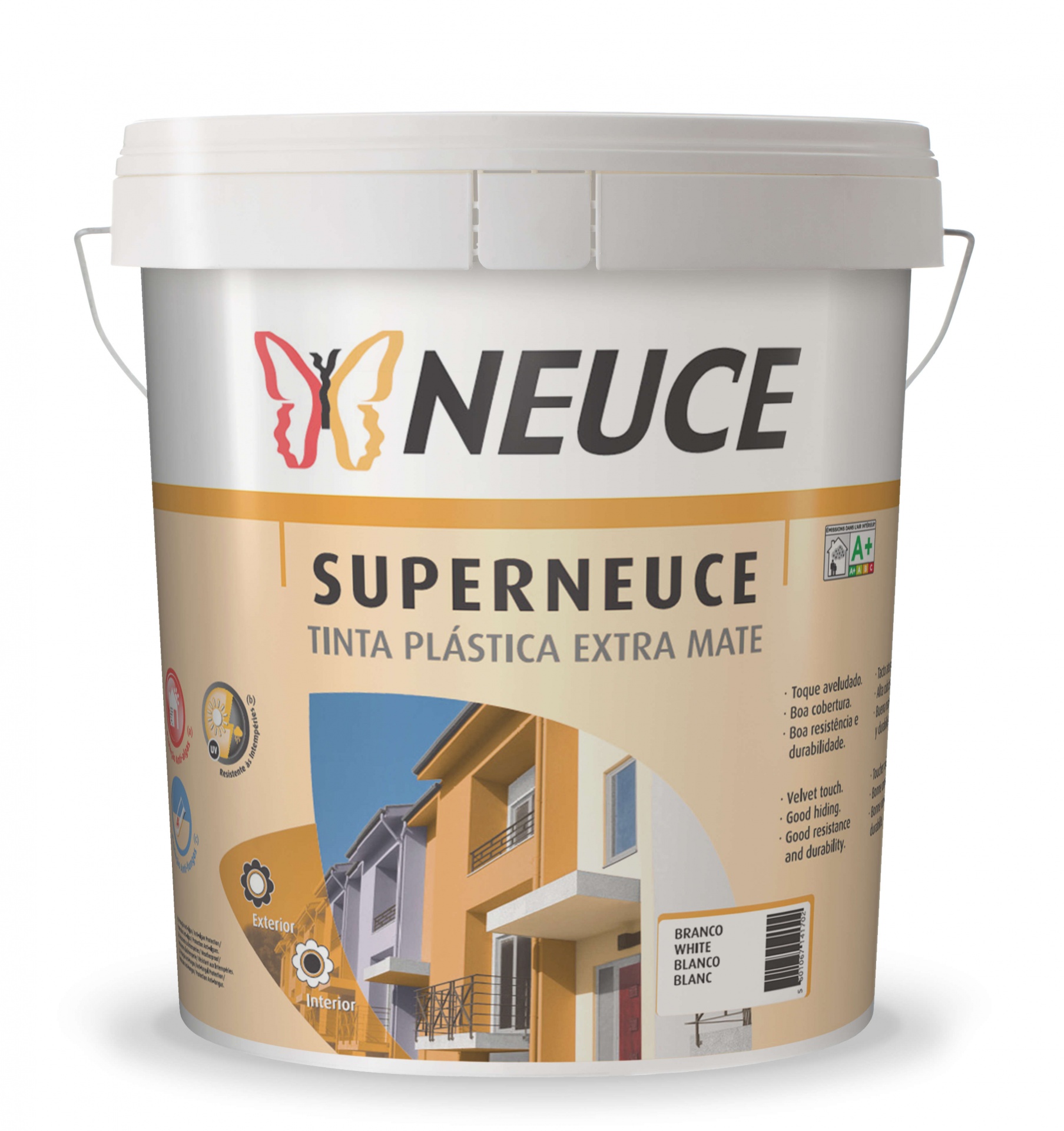 Balde de tinta plástica extra mate NEUCE SUPERNEUCE branco