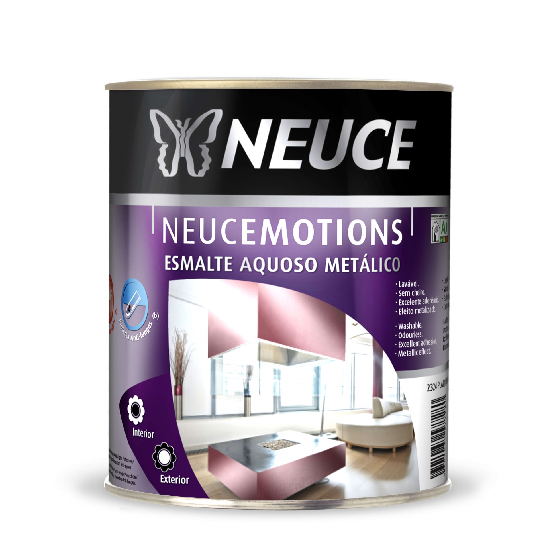 Lata de tinta Neuce Motions esmalte aquoso metálico