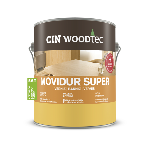 Lata de verniz CIN WOODtec MOVIDUR SUPER para madeira interior