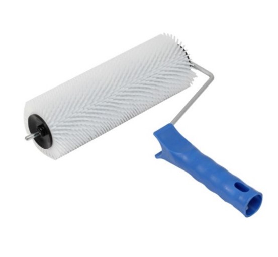 Rolo aplicador de pintura branco com pega azul