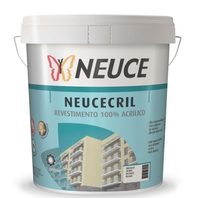 Balde de tinta branco NEUCE NEUCECRIL 100% acrílico para exterior, cor branco
