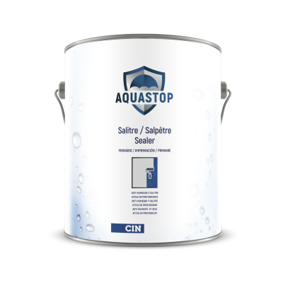 Lata metálica de selante AQUASTOP Salitre CIN branco com alça