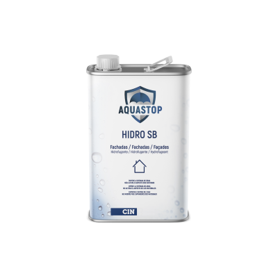 Recipiente metálico branco Aquastop Hidro SB para fachadas, marca CIN