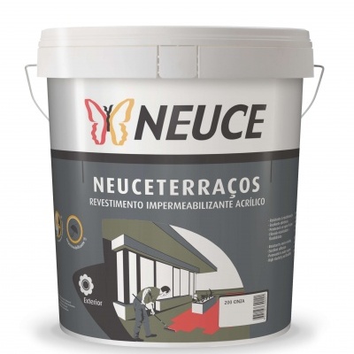 Embalagem branca de revestimento impermeabilizante acrílico NEUCE para terraços