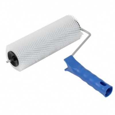 Rolo aplicador de pintura branco com pega azul