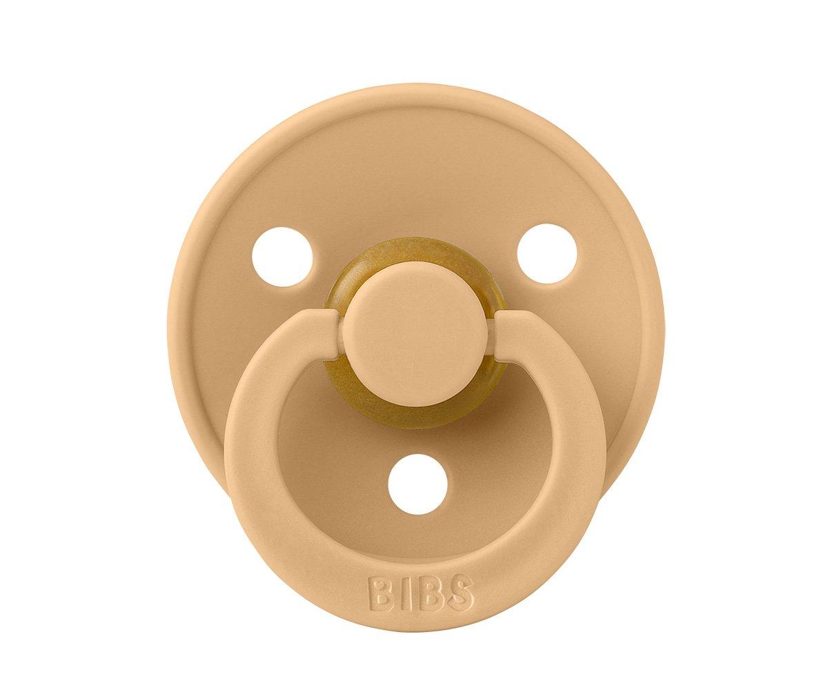 Chupeta para bebé bege com texto BIBS gravado