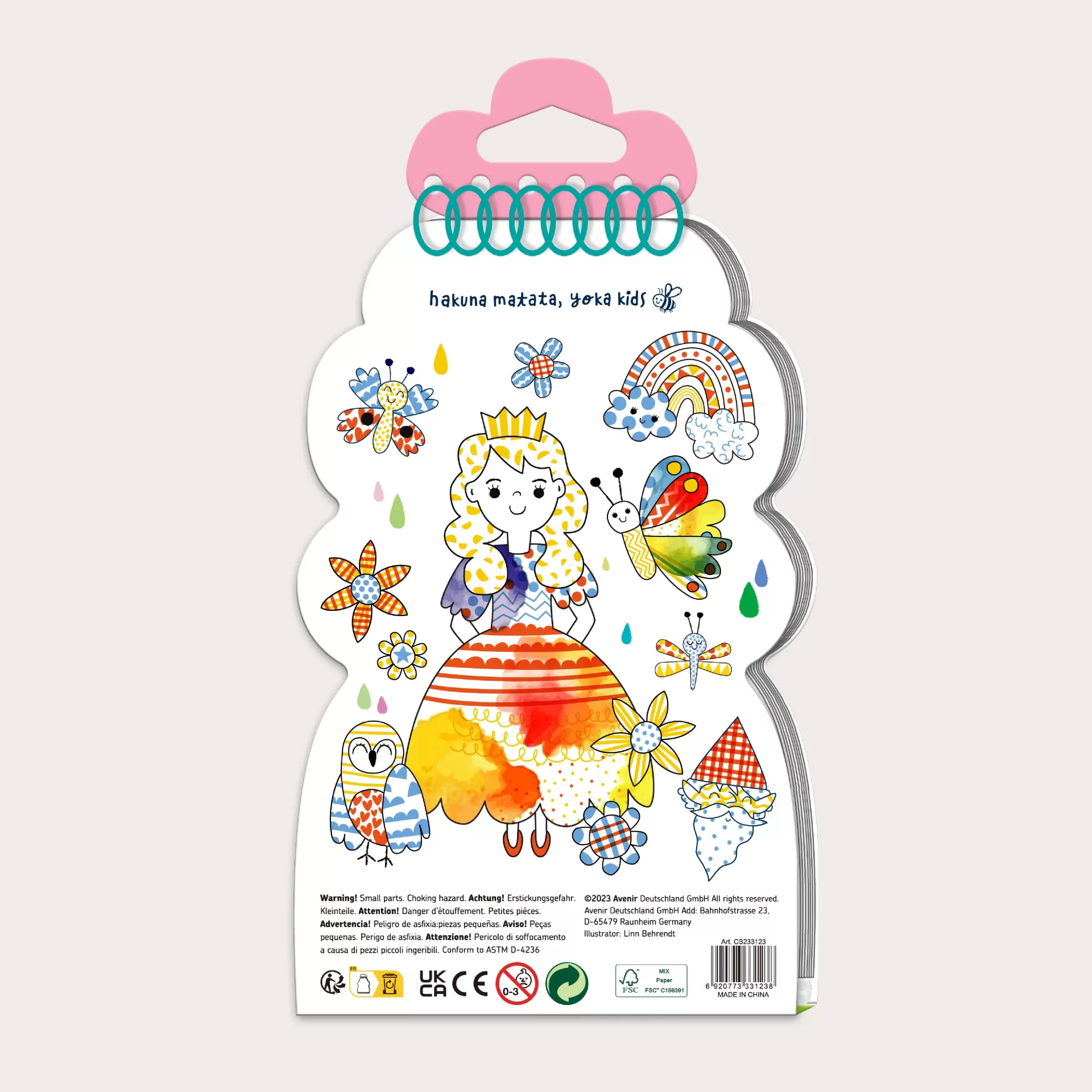 Livro infantil formato nuvem com ilustrações coloridas e texto hakuna matata, yoka kids