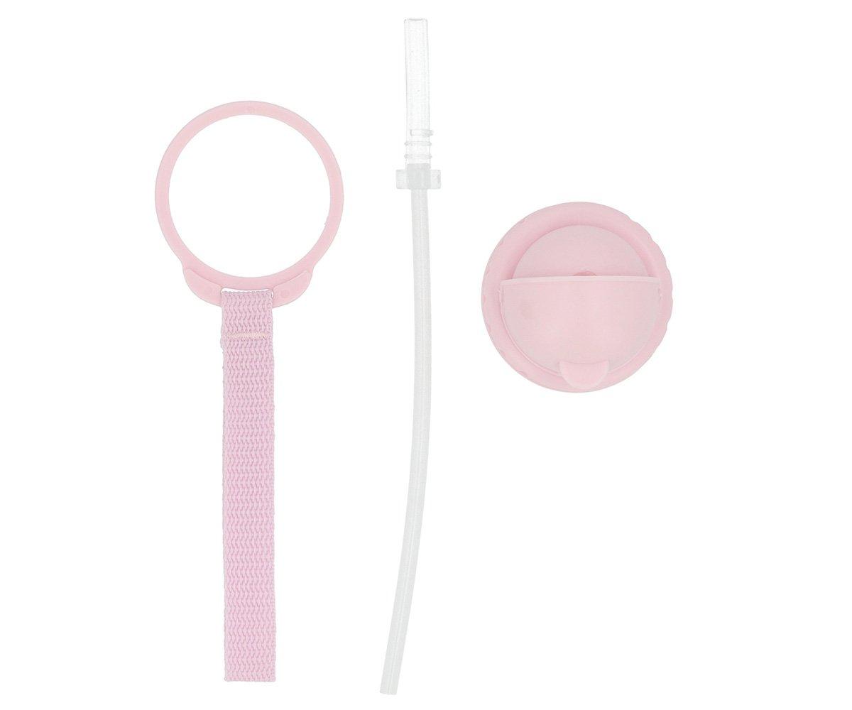 Acessórios cor de rosa em fundo branco