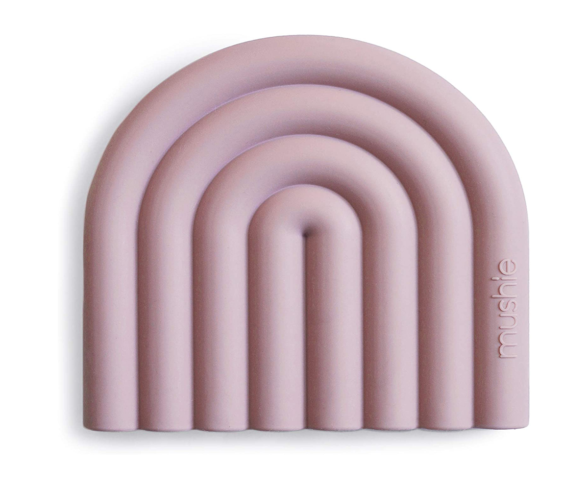 tapete em silicone rosa forma arco-íris