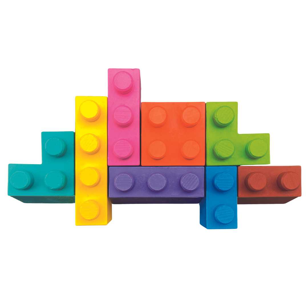 Blocos de construção coloridos com pinos redondos