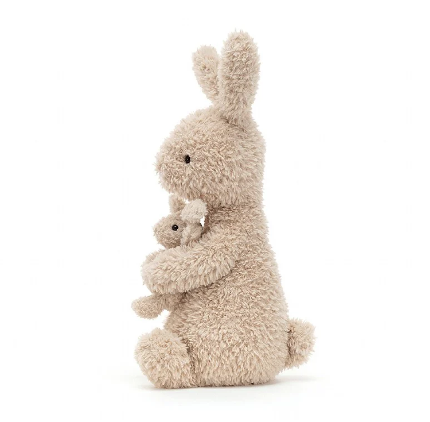 Peluches coelho e rã bege de peluche com textura felpuda