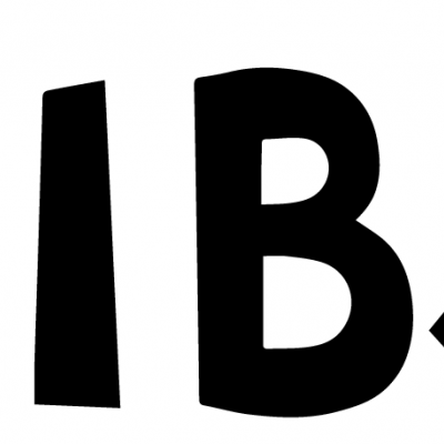 Logótipo BIBS com letras pretas e coração na letra B