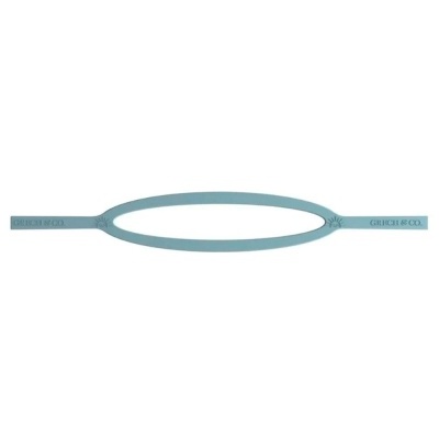 Anel elástico azul com texto GIRLISH & CO.