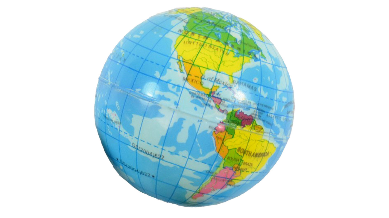 Bola Soft 6cm Globo 774630 Globo terrestre inflável com mapa colorido da América