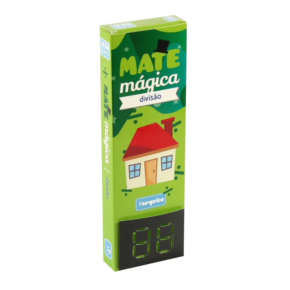 Jogo de Matemática - Matemágica Divisão ED8940-D Embalagem verde de jogo educativo MATE mágica divisão com casa e visor digital