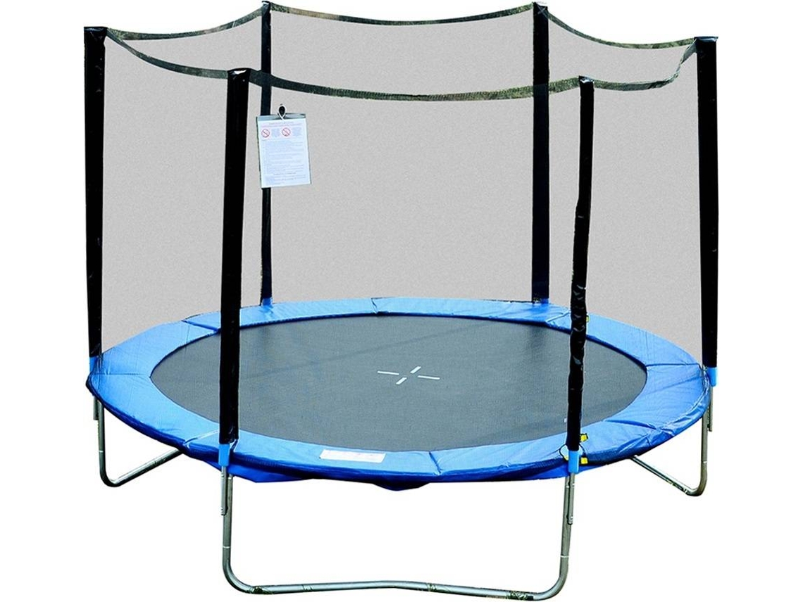 Trampolim 3.70mt AMY 610628 +3 anos Trampolim redondo com rede de segurança e proteção azul