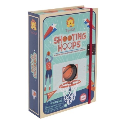 Jogo de basquetebol Shooting Hoops com bola laranja e rede branca