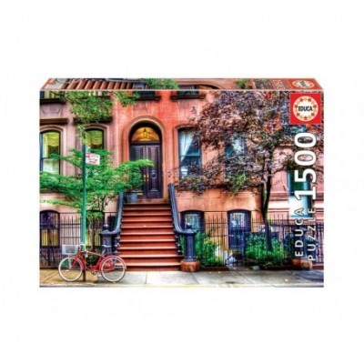 Quebra-cabeças Educa 1500 peças com imagem de casa e bicicleta