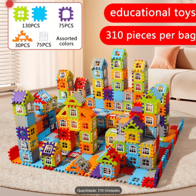 Jogo Creatividade Blocos de Construção Geometricos C/310 Pçs 3501013 Jogo Creatividade Blocos de Construção Geometricos C/310 Pçs 3501013