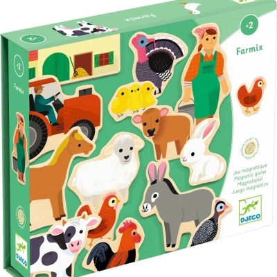 Embalagem de jogo magnético Farmix com animais da quinta e agricultor para crianças a partir dos 2 anos.
