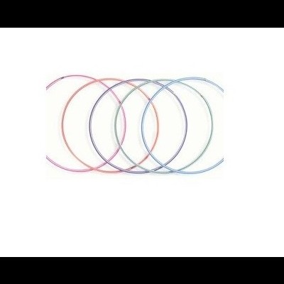 Conjunto de argolas plásticas coloridas finas