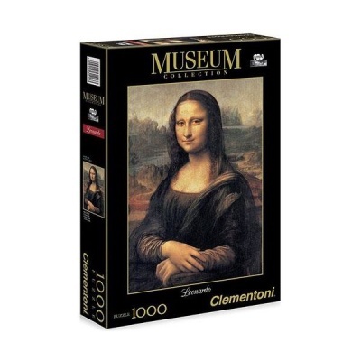 Caixa de puzzle Clementoni Museum com imagem da Mona Lisa