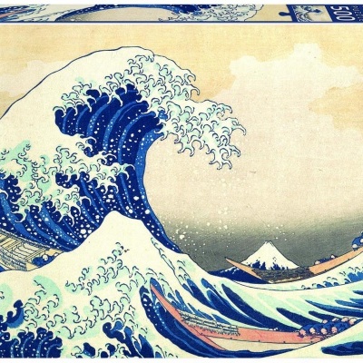 Caixa de puzzle EDUCA 500 peças com imagem da Grande Onda de Kanagawa