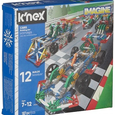 Conjunto de construção K'nex Cars com 187 peças para crianças 7-12 anos